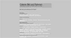 Desktop Screenshot of bildundrahmensachsenhausen.com